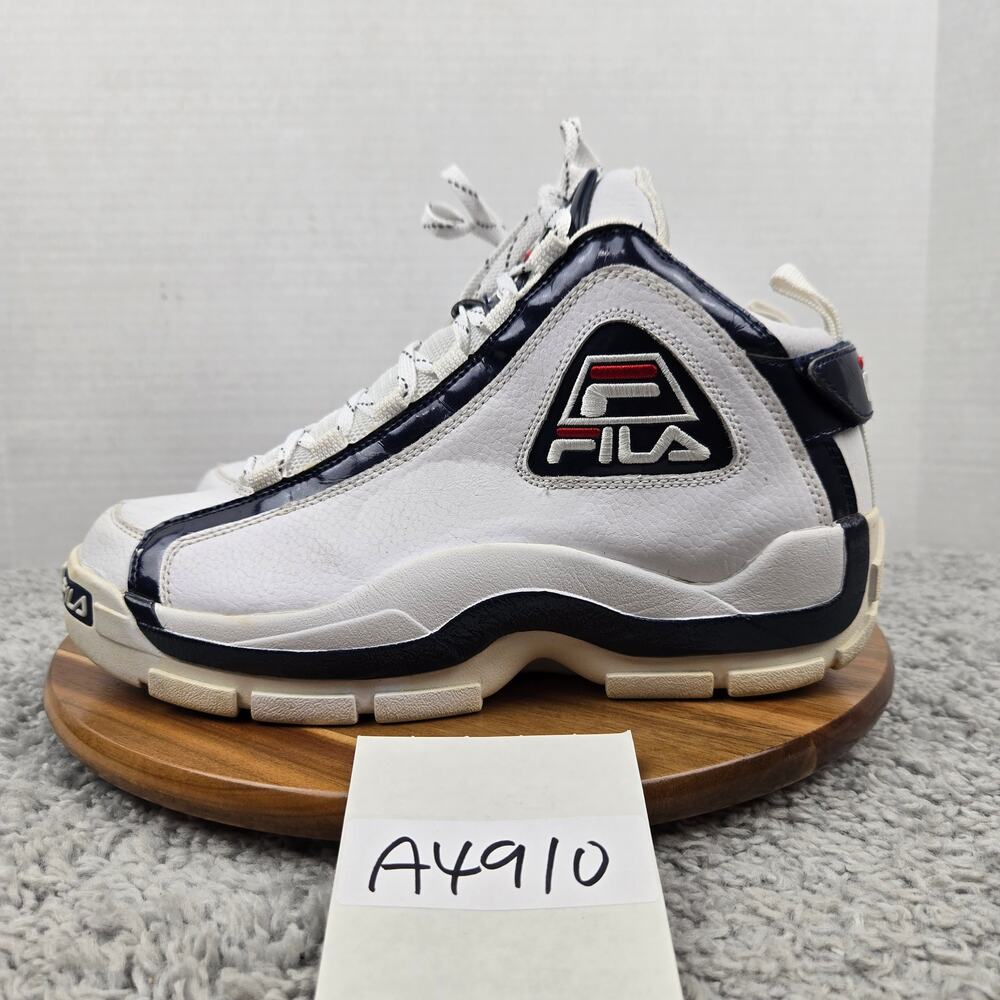 Fila Mens 9.5 96' Grant Hill 2 2013 White Blue Casual Lifestyle Retro Sneaker